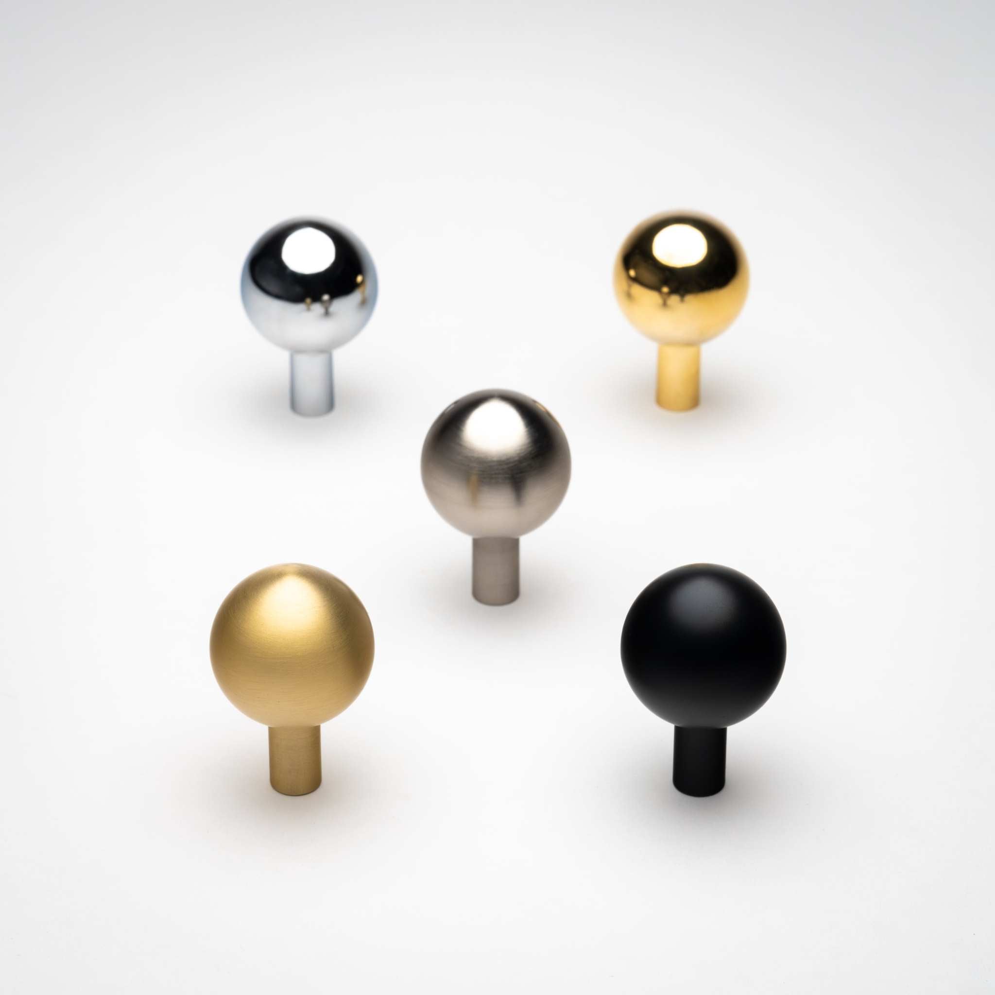 Tuxedo Knob, Solid Brass Cabinet Knob