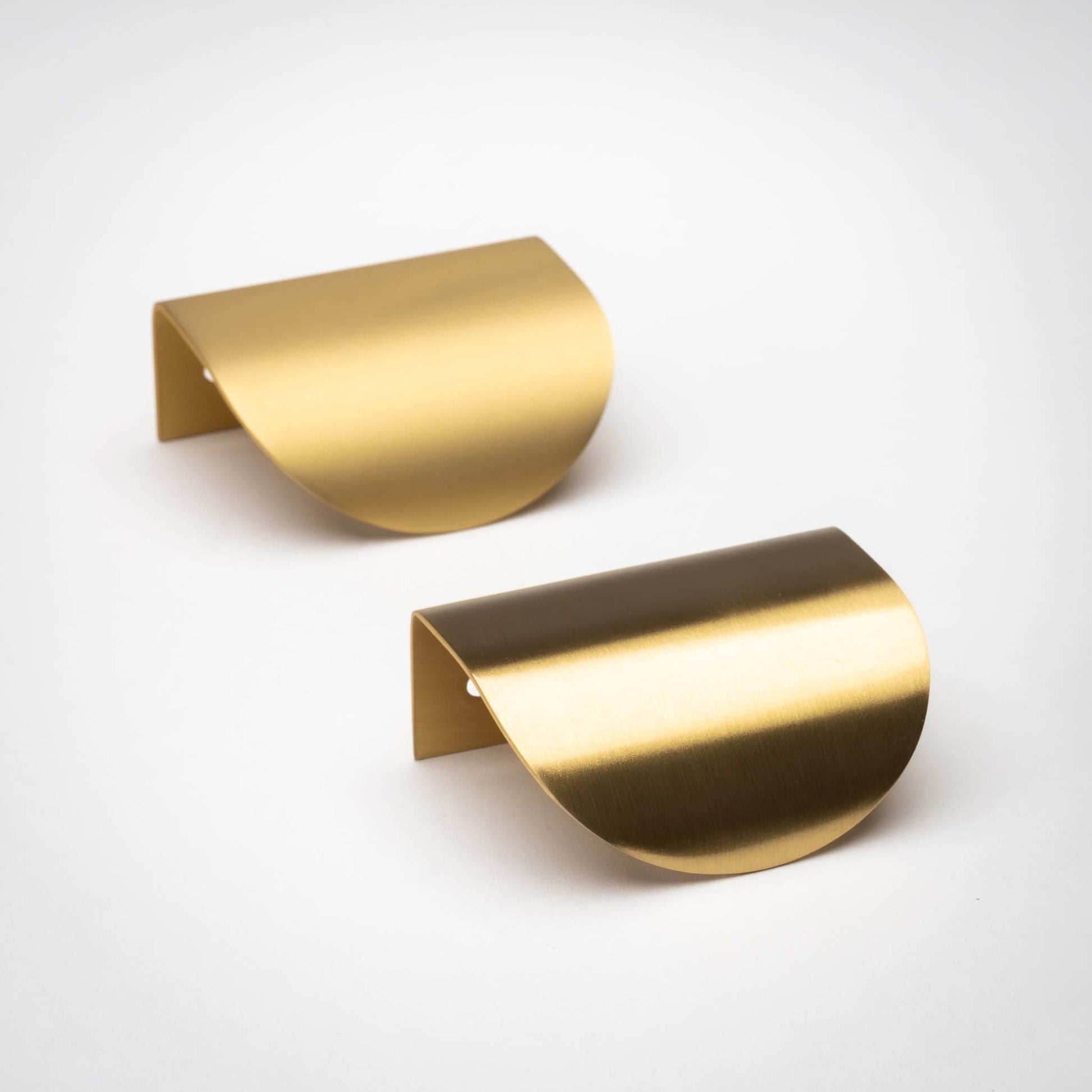 Buy Solid Satin Brass Knurled Pull Handles & Knobs | Brass Bee