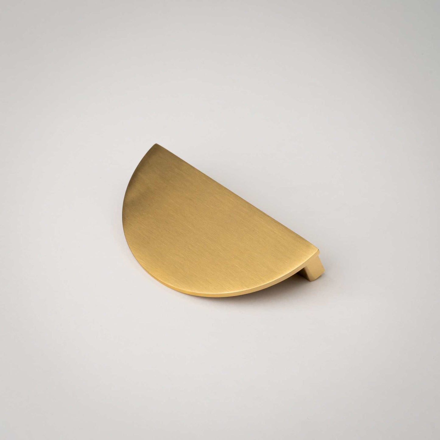 Demi Lune, Solid Brass Half Moon Cabinet PullsOur handmade Demi Lune cabinet handle is designed to be mounted in pairs to form a full circle or mounted horizontally as a half moon. In either orientation, it exudpullDemi Lune, Solid Brass Half Moon Pulls