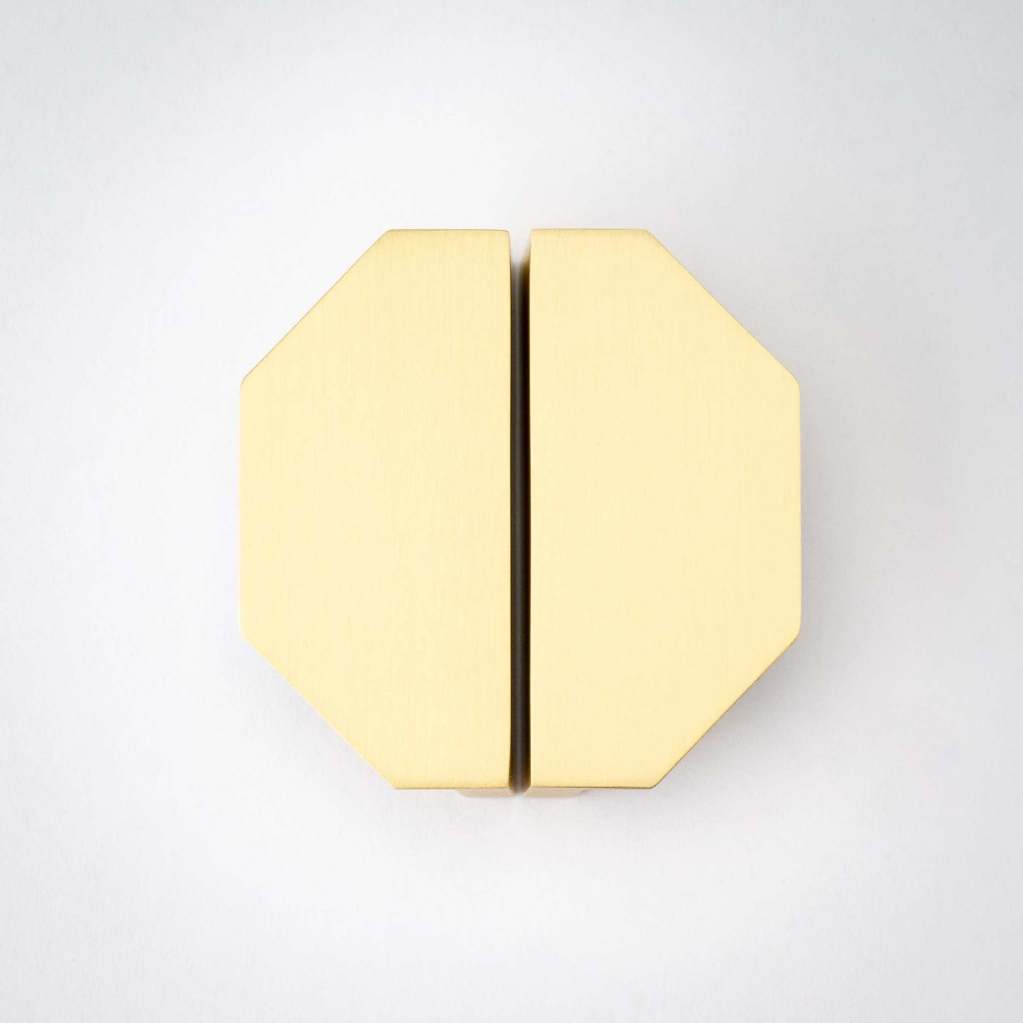 Alto, Solid Brass Half Hex PullsAlto, our handmade Half Hex cabinet handle, is designed to be mounted in pairs to form a full hexagon or mounted horizontally as a partial hexagon. In either orientapullAlto, Solid Brass Half Hex Pulls