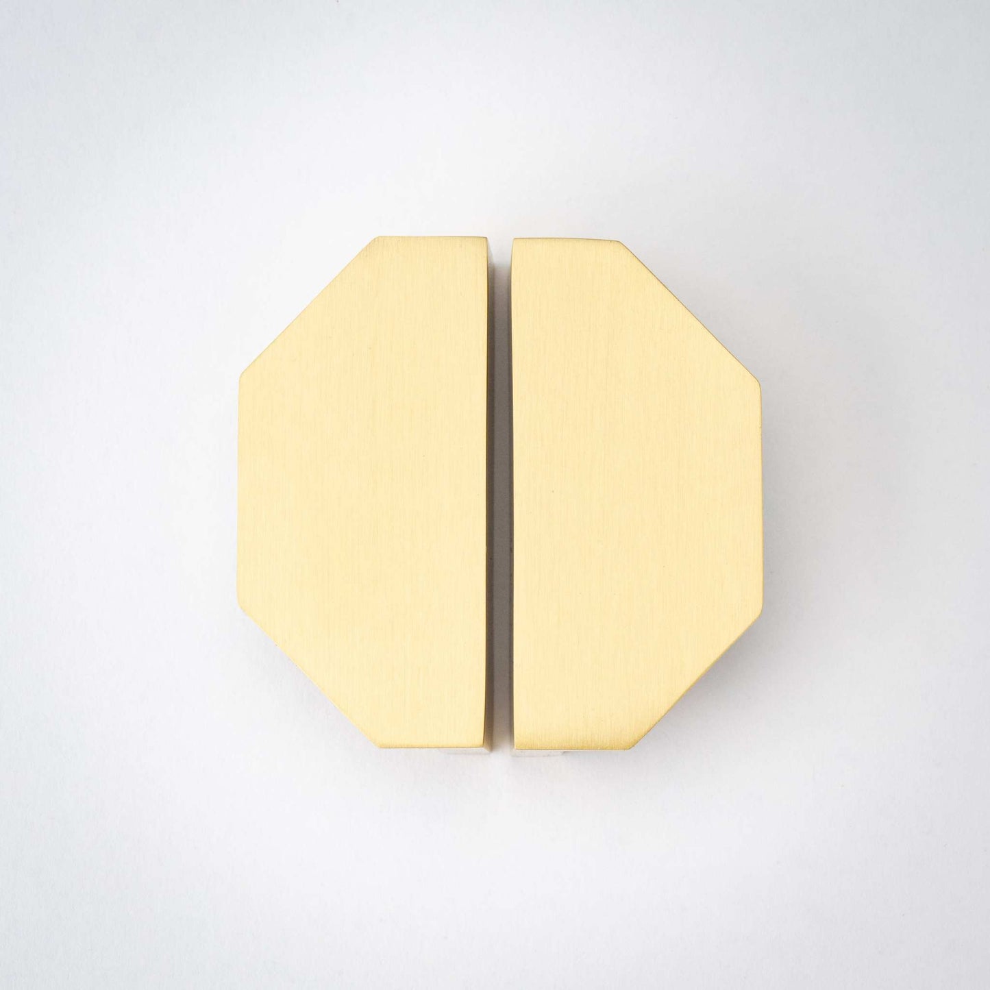 Alto, Solid Brass Half Hex PullsAlto, our handmade Half Hex cabinet handle, is designed to be mounted in pairs to form a full hexagon or mounted horizontally as a partial hexagon. In either orientapullAlto, Solid Brass Half Hex Pulls