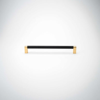 Bold, Black & Gold Knurled Cabinet PullsGo BOLD in your home!Our Bold, Black and "gold" cabinet pull brings a modern feel to your cabinetry. Its two-toned style is visually fresh, while its knurled matpullBold, Black & Gold Knurled Solid Brass Cabinet Pulls