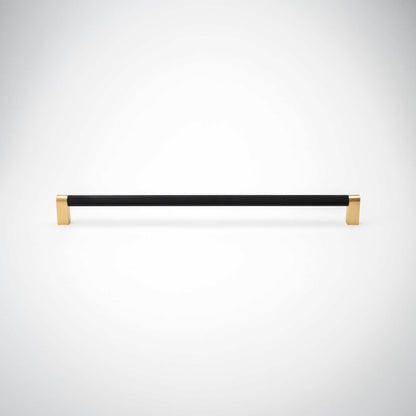 Bold, Black & Gold Knurled Cabinet PullsGo BOLD in your home!Our Bold, Black and "gold" cabinet pull brings a modern feel to your cabinetry. Its two-toned style is visually fresh, while its knurled matpullBold, Black & Gold Knurled Solid Brass Cabinet Pulls