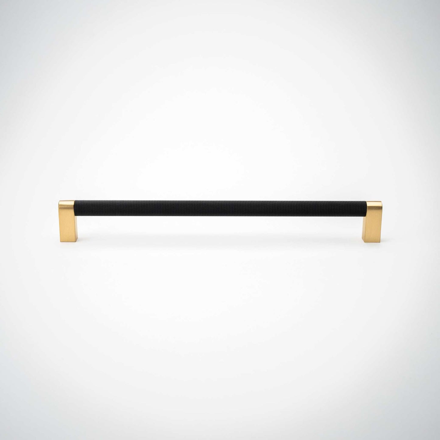 Bold, Black & Gold Knurled Cabinet PullsGo BOLD in your home!Our Bold, Black and "gold" cabinet pull brings a modern feel to your cabinetry. Its two-toned style is visually fresh, while its knurled matpullBold, Black & Gold Knurled Solid Brass Cabinet Pulls