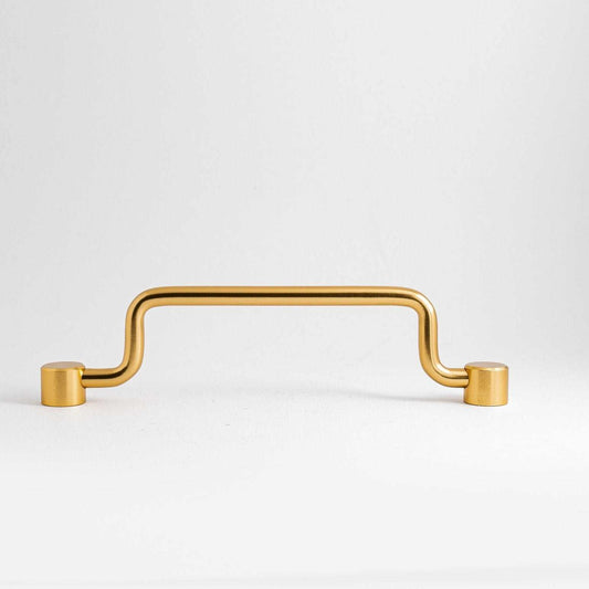Bold, Knurled Matte Black and Brushed Brass Cabinet Pull, Solid Brass, 26  1/2 – Inspire Hardware